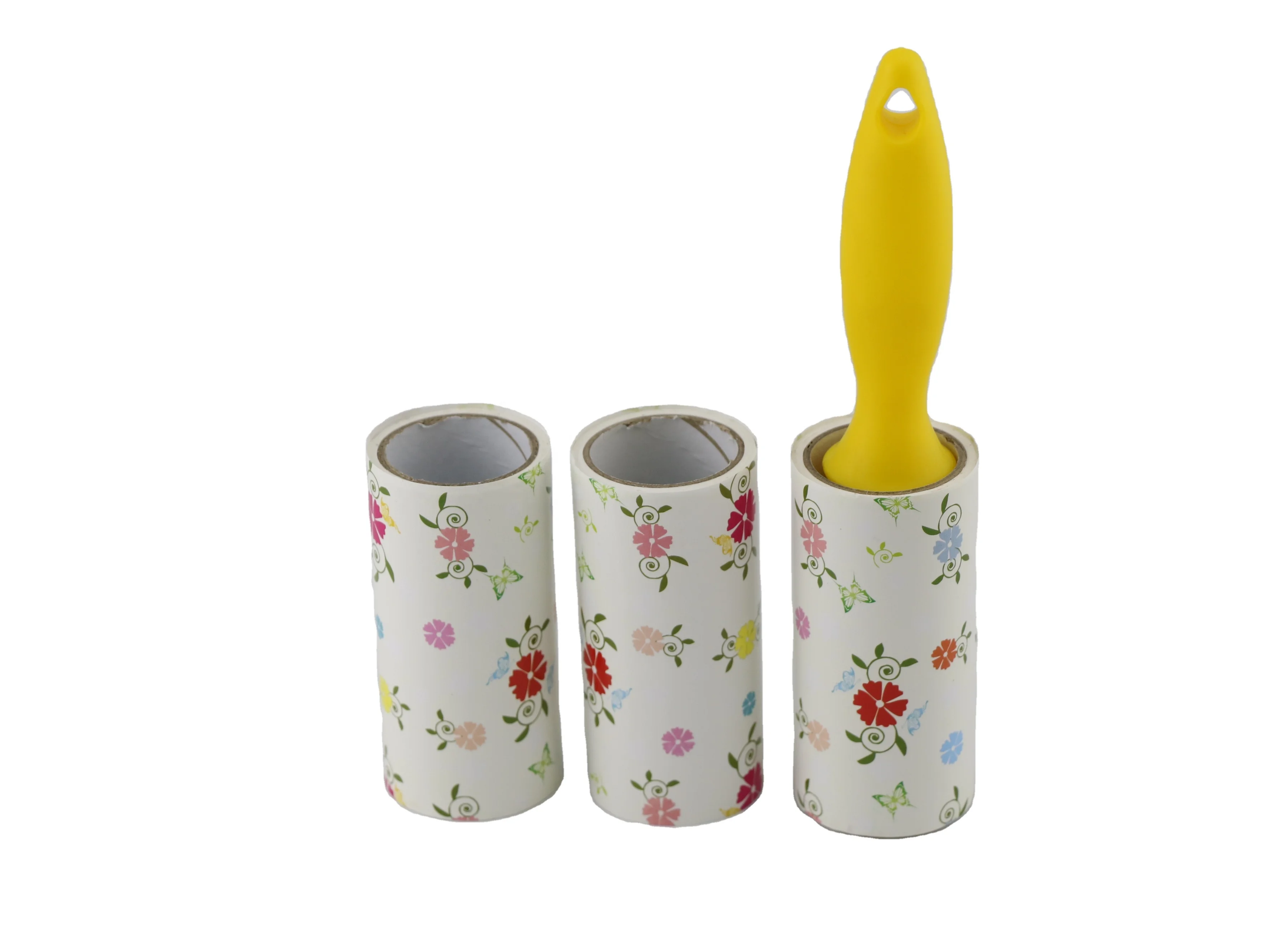 Custom Mini Long Travel Reusable Sticky Lint Roller Brush Manual Plastic Paper Pet Hair Remover for Dog Hair Dust Cloth Wiping