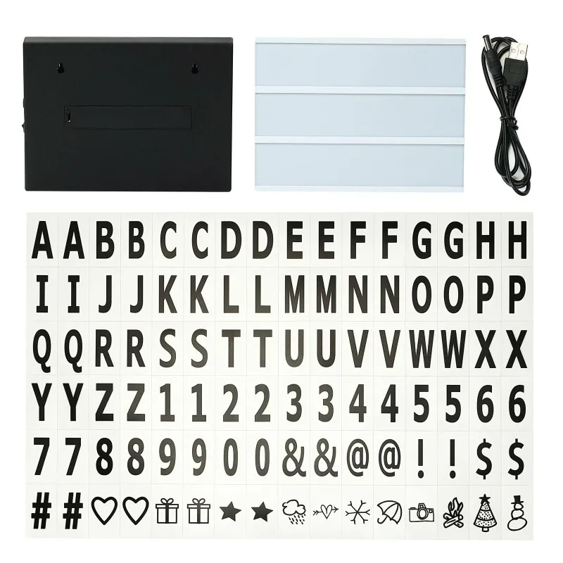 A4 Size LED Message Board with Interchangeable Letters Free Combination for Wedding