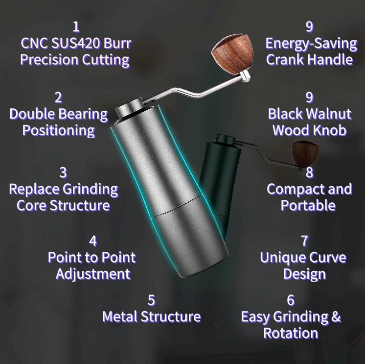 Commercial Fast Machine Customized size manual coffee grinder for pour over coffee