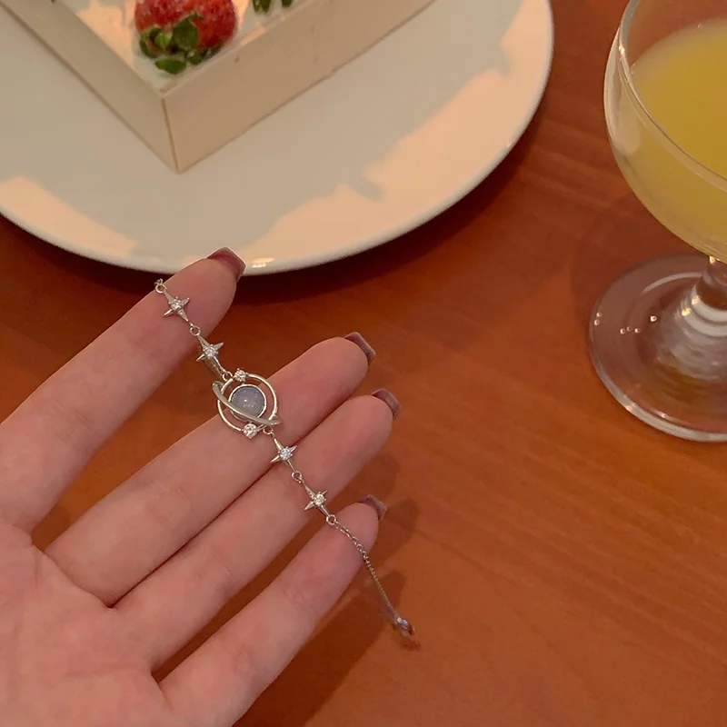 2023 Korean Style Elegant Opal Space Bracelets Women Girs Delicate Zircon Starlight Fashion Jewelry Bracelets