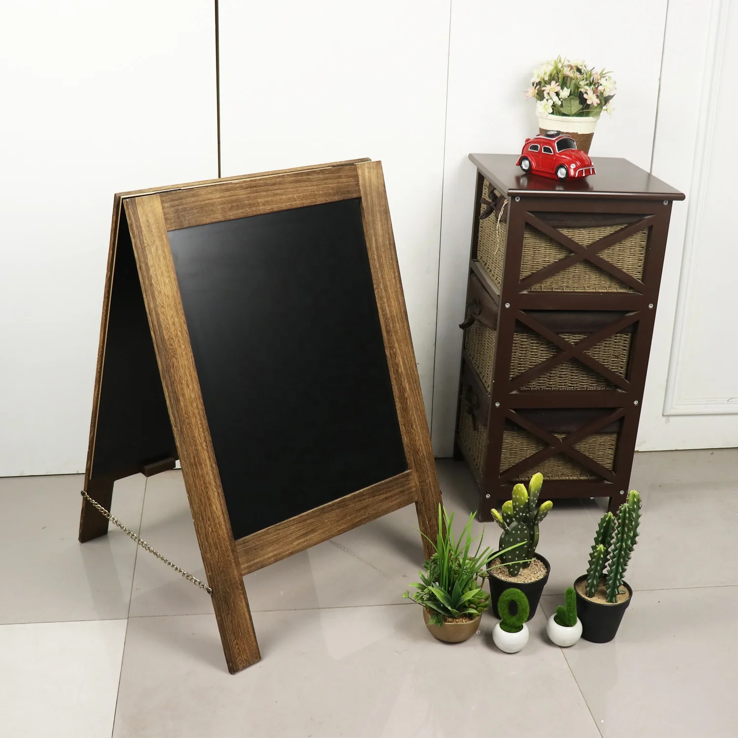 FSC&BSCI customsized Wood Chalk Board Sign Board Sandwich Board Signs Outdoor Chalkboard Easel A Frame Chalkboard Sign
