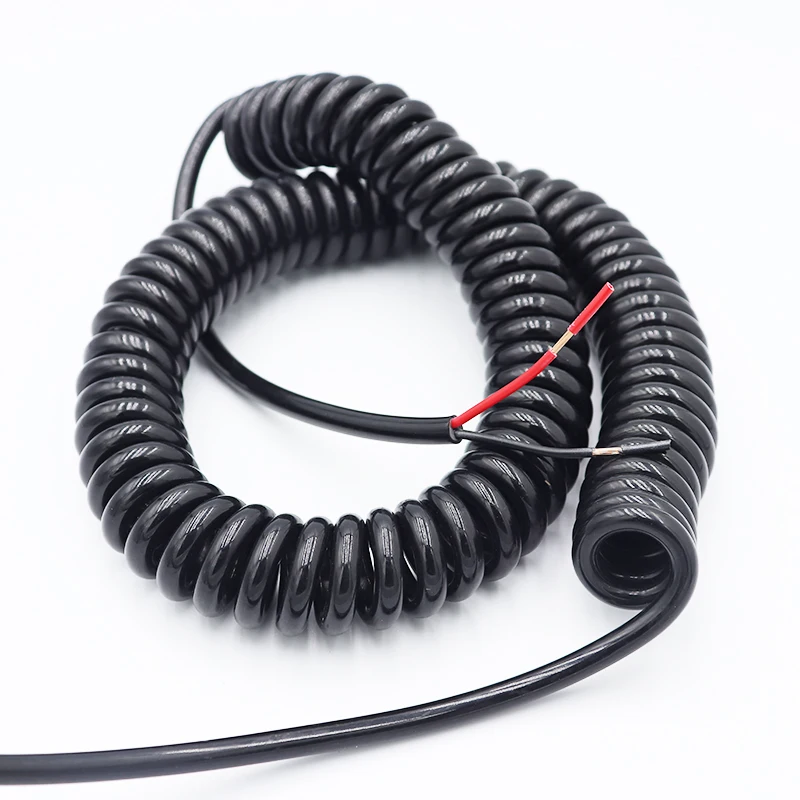 Good Quality Brand 4-Core Solid Conductor Spiral Cable Wire Customizable Insulated Cheap Price Spring Coiled Kabel/Wire