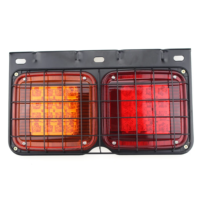 Good quality iron net protection double colors bulb combination truck tail lights