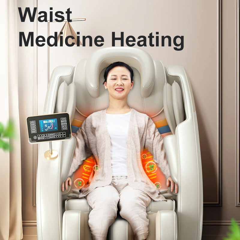 AYIYUN новый роскошный электрический массажный стул для шиацу с нулевой гравитацией, подушка безопасности + Bluetooth Музыка + медицинский нагреватель E6