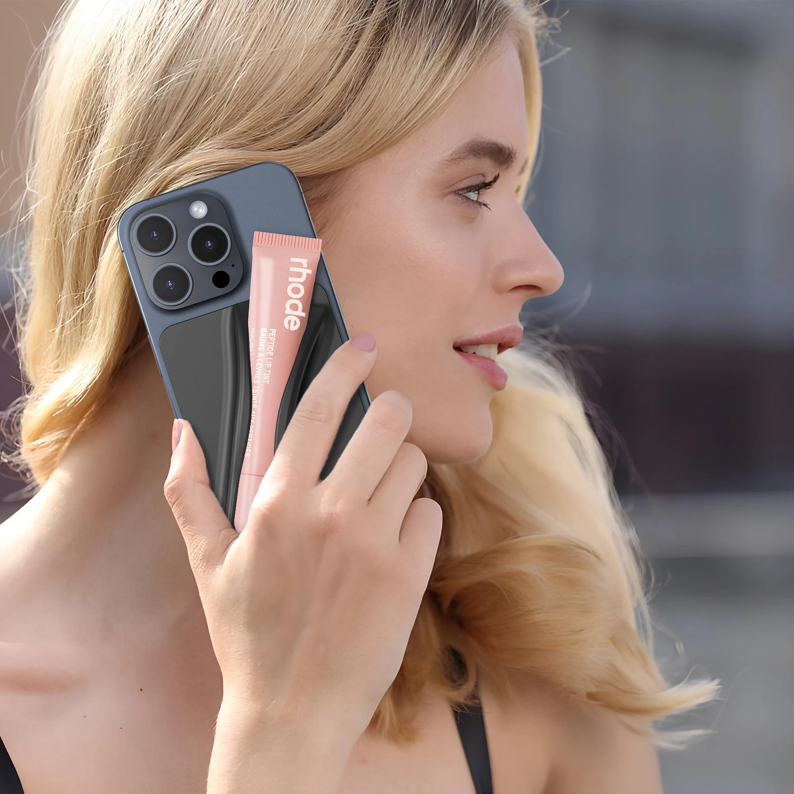 Silicone Adhesive Sticker for Peptide Lip Treatment Universal Peptide Lip Tint Gloss Holder Magnetic Lipstick Phone Accessories