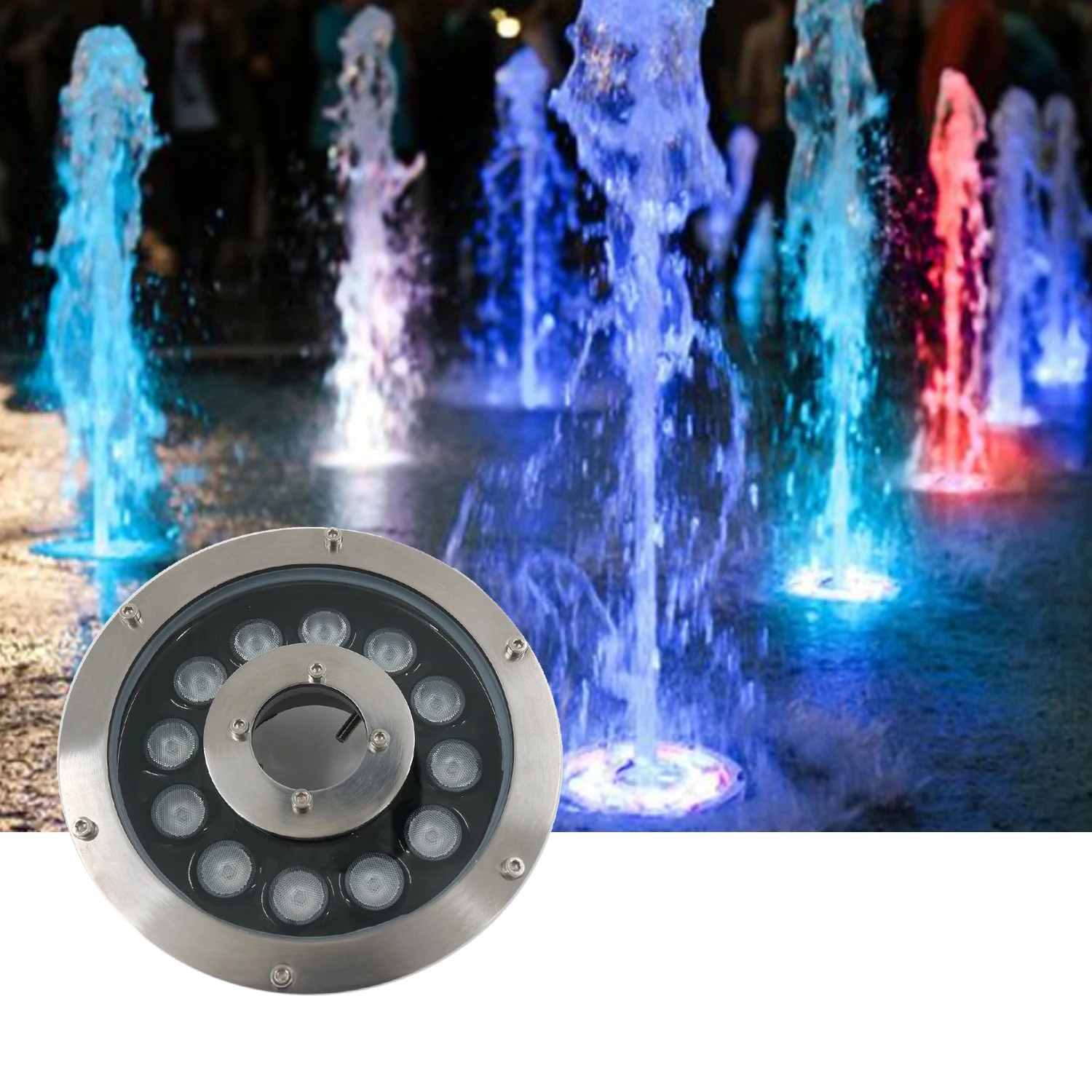 Super slim lamp body dmx512 6W 9w 12W 18Watt ac 12v 24v waterproof ip68 RGB RGBW LED swimming pool fountain light