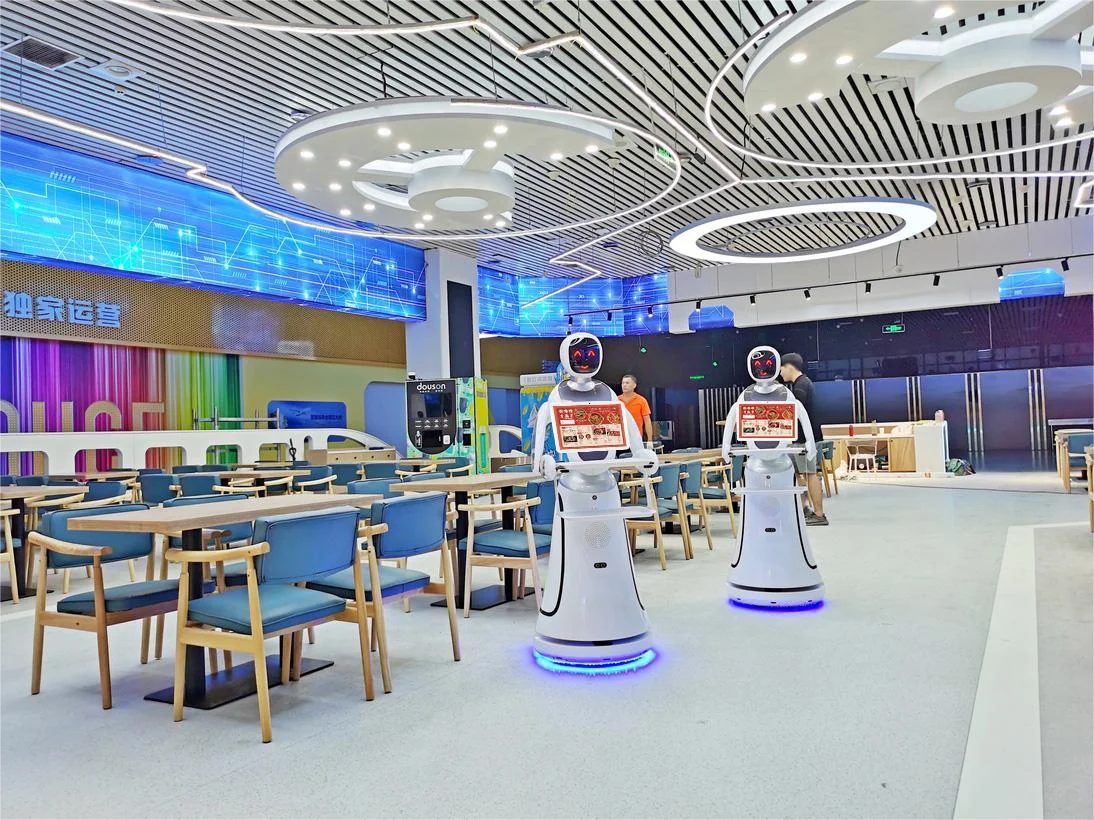 Широко используется AI сервисный робот с лазерной автономной навигацией добро пожаловать направляющий