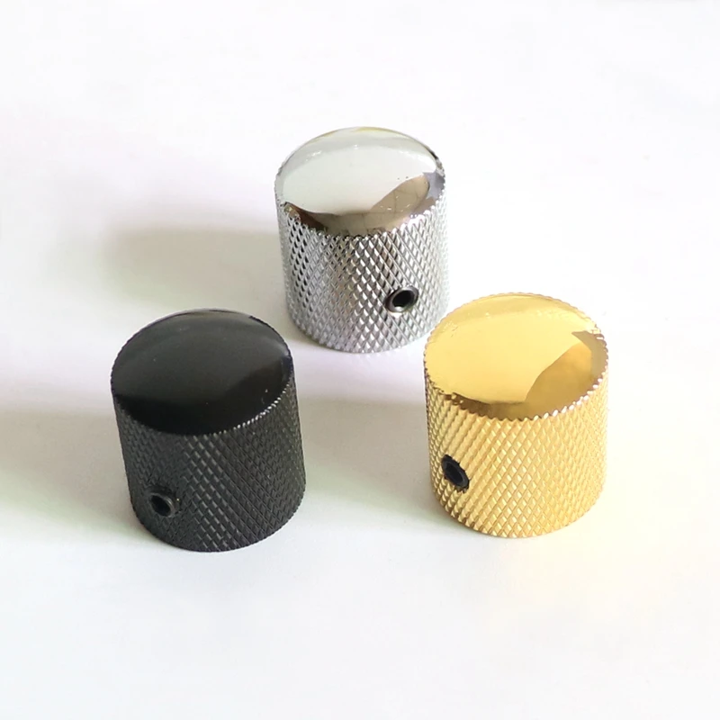 Wholesale Gold Color Dome Guitar Knob with Hex Screw Fixed for Bass Control Metal Knobs From Factory