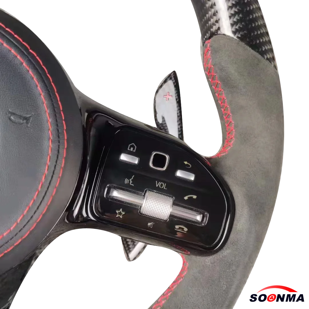 Custom Forged Carbon Fiber Steering Wheel For W205 C260 C300 Amg Led Steering Wheel