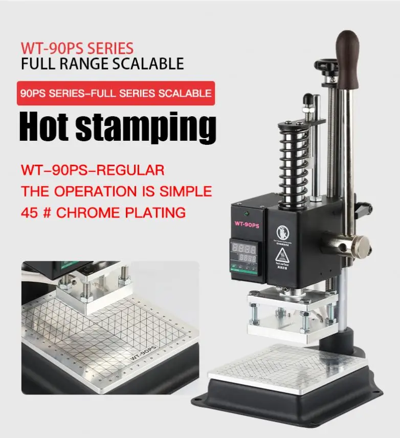 Mini Handheld Hot Stamping Embossing Hot Stamping Machine 10X13cm Suitable For Leather Wood Plastic Paper