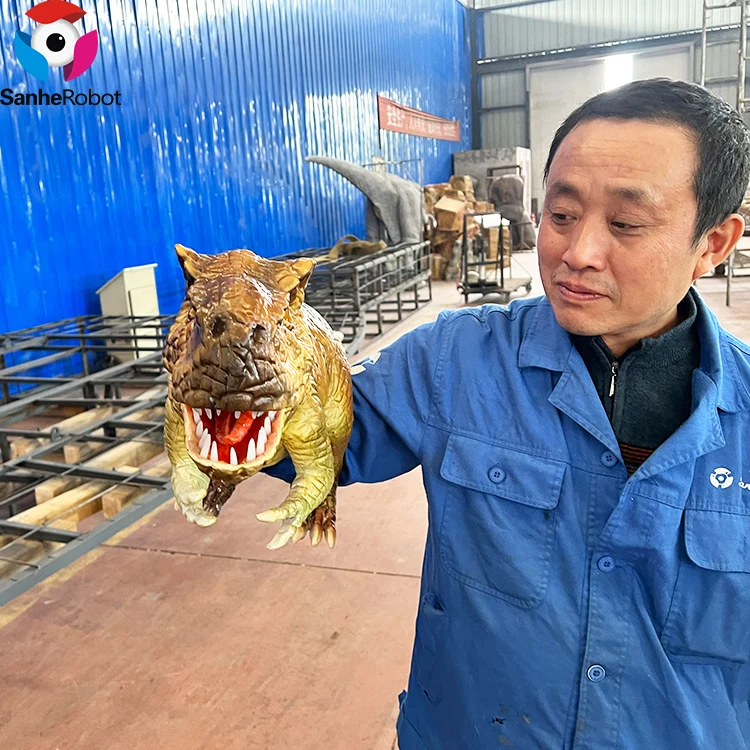 2024 T rex Parasaurolophus Velociraptor dinosaur props animatronic baby dinosaur dino hand puppet realistic dinosaur puppet