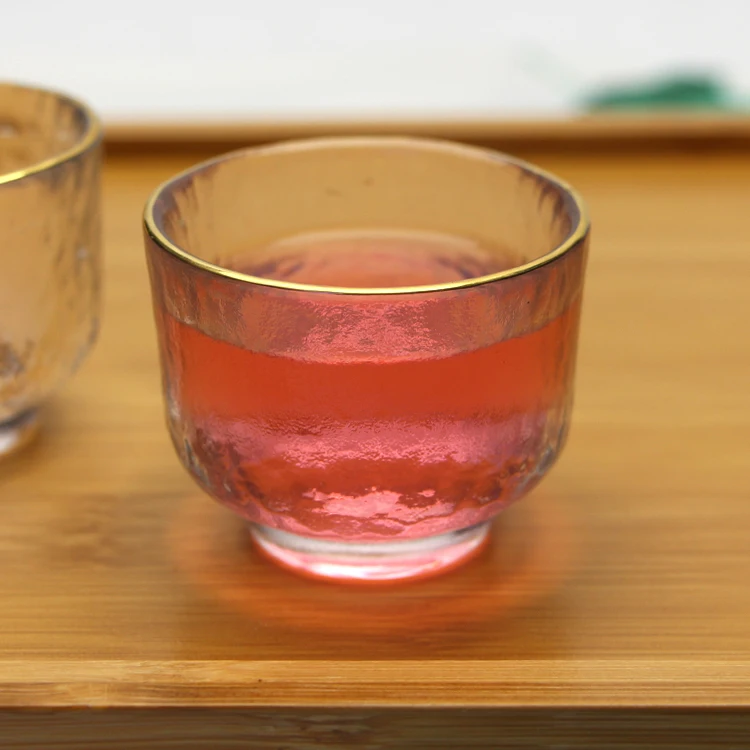 Phnom Penh Hammer Pattern Transparent Glass Household Cup Set Coffee Cup Tea Cups