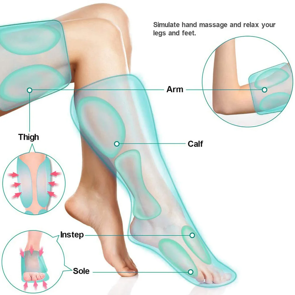 Hot legs and feet Massager Pneumatic Air Compression Leg Compression Massager Boots for Sports Recovery