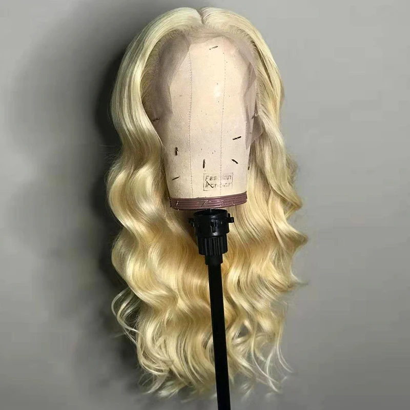 Предварительно выщипанные 613 человеческие волосы кружевные передние парики для черных женщин блонд бразильские натуральные волнистые