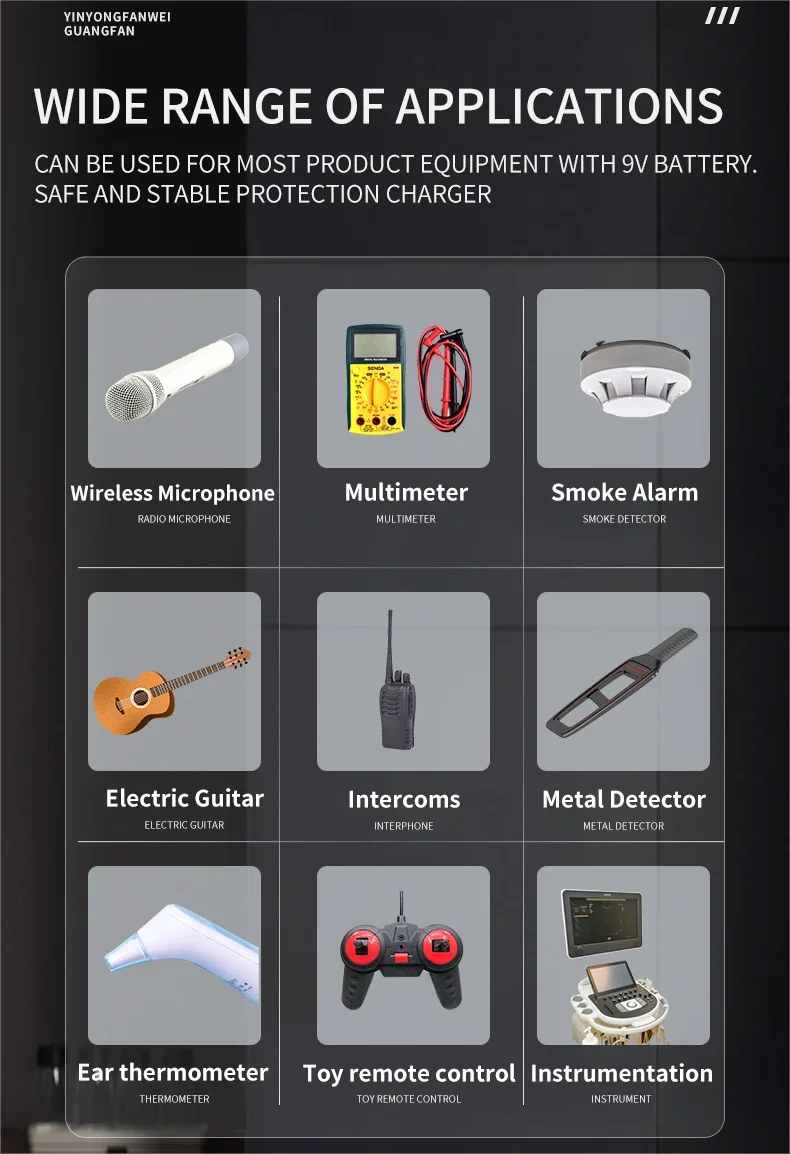 PUJIMAX New Style Type C Lithium ion Batteries 2PCS/Card 1200mAh 9V Li-ion Battery USB C 9V Rechargeable Battery For Multimeter