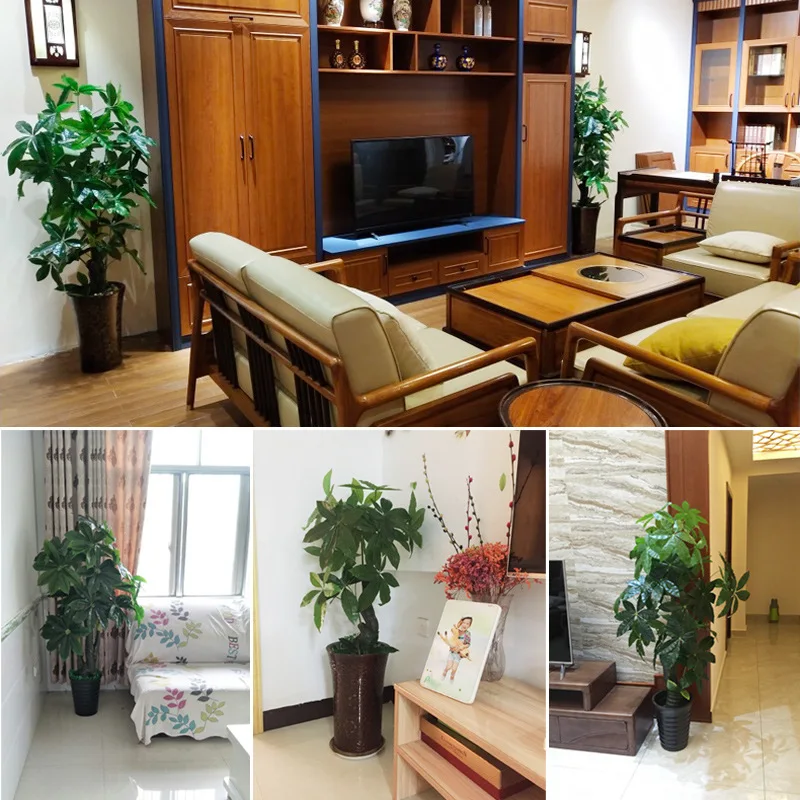 Simulation Palm Tree Artificial Plant Ficus Lyrata Dypsis Lutescens Artificial Banana Tree Tropical Classic Artificial Tree