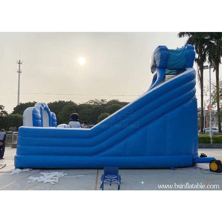 Plastic Inflatable Snowman Slide, Frozen Inflatable N Slip Slide for Children