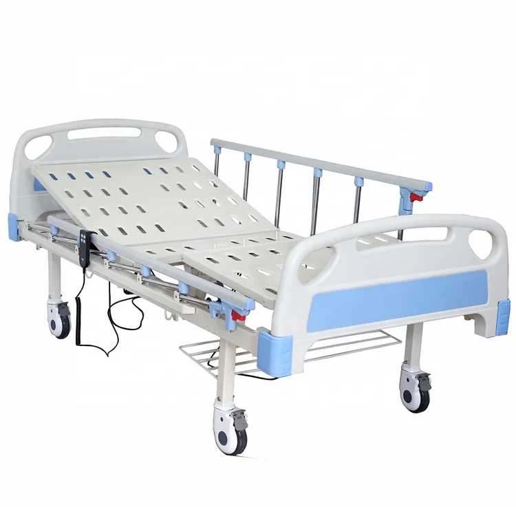 hospital furniture medical 2 function electric hospital clinic patient bed with infusion pole CY-B215A