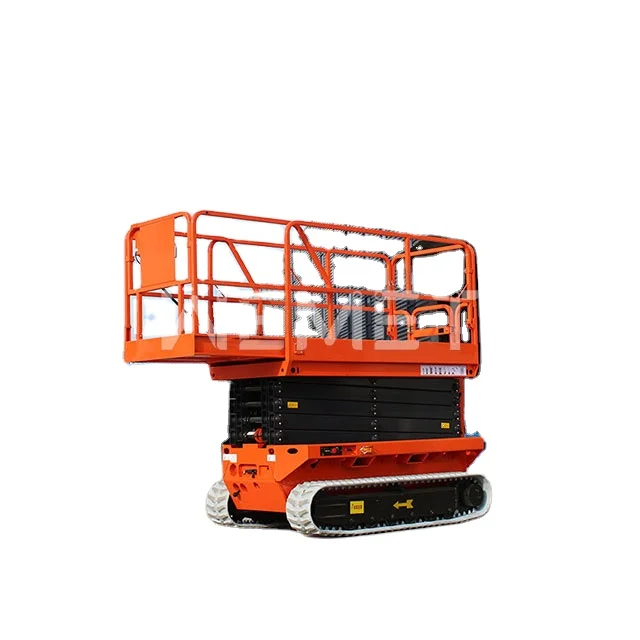 4m 6m 8m 10m 12m 14m 16m 320kg 450kg battery powered hydraulic electric tracked crawler scissor lift platform for aerial work