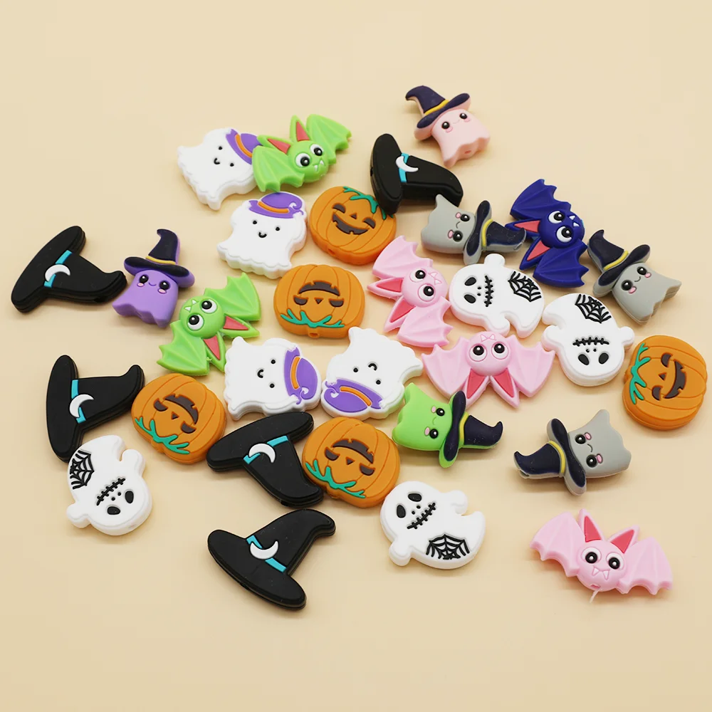 Silicone Mix Beads Bulk Mix 17Mm Hexagonal Printed New Focal Bracelet 15Mm Silicone Beads For Keychains