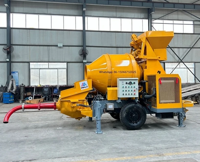 High Efficiency Mini Concrete Mixer and Concrete Pump Machine for Mixing and Pumping with Diesel Engine Driven