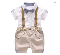 Toddler Boys Clothing Set Summer Baby Suit Shorts Shirt 1 2 3 4 Year Children Kid Clothes Suits Formal Wedding Party Costume
