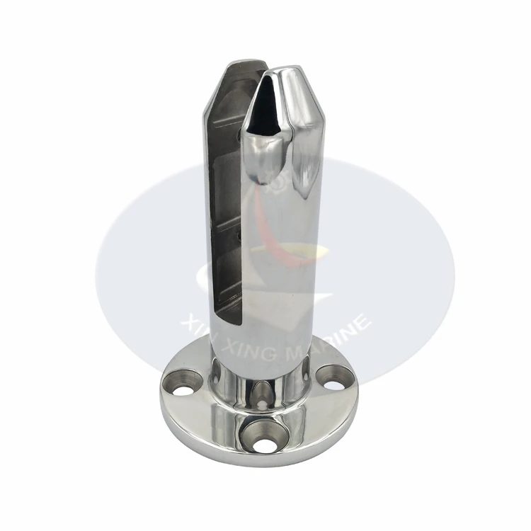 mirror polishing Factory outlet stainless steel swimming pool fence round glass spigot