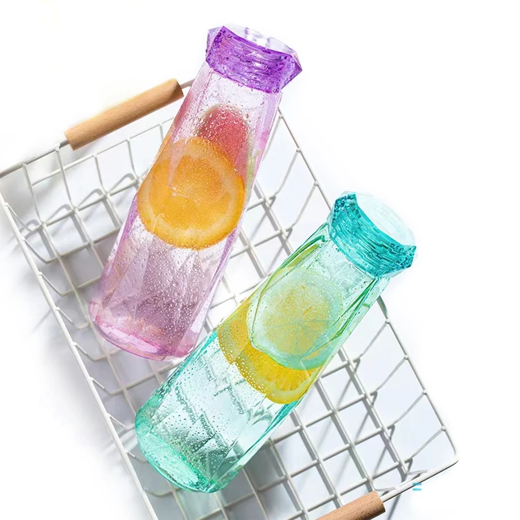 GXP Hot Sell Crystal diamond cup glass water cup Custom Water Bottle with Crystal Shape