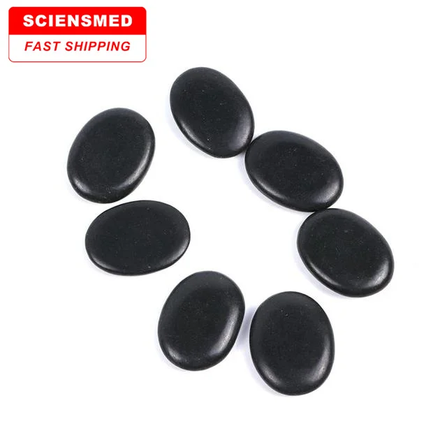 Professional Massage Stones Natural Lava Basalt Hot Stone for Spa, Massage Therapy