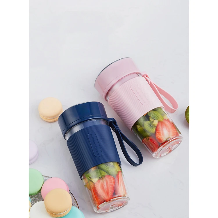 Fruit Juice Blender Cup 300ml Bottle Capacity Mini USB Rechargeable Juicer Mixer Electronic Portable Juice Blender Vacuum Cup