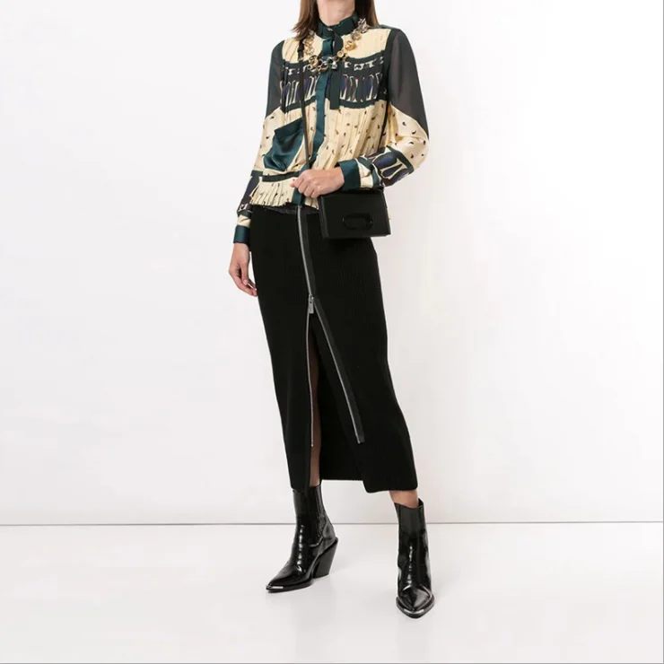 2021 Fall&Winter  Women Evening Party Latest Long Skirt Design Maxi