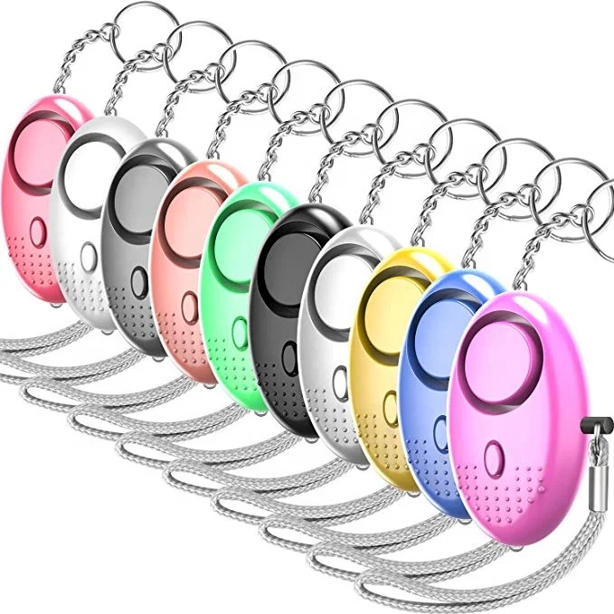 Mini Personal Alarm Flashlight Key Chain Pendant Flashlight USB Charging Self-defense Lighting Field Camping Outdoor Equipment