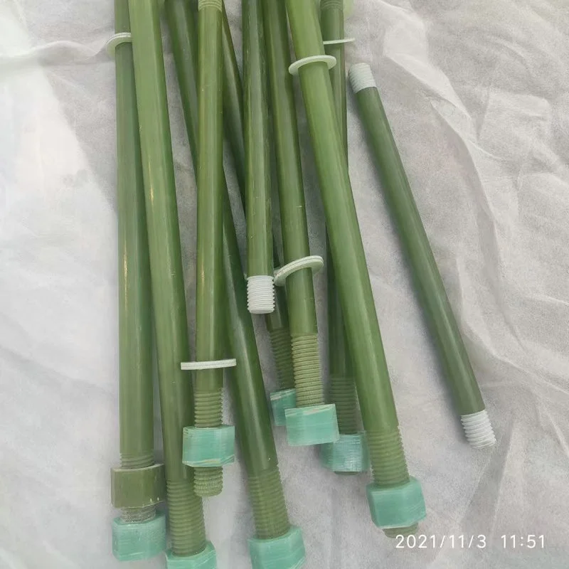FRP bolt and nut fiber bolts nuts fiberglass threaded bolts with hex nut composite fiber fully threaded rods