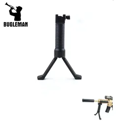 Bugleman grip outdoor tactical retractable grip Y bracket elastic vertical grip bipod QT with guide rail