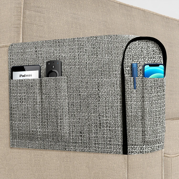 Double sides non slip sofa armrest organizer fits for phone book magazines TV remote control