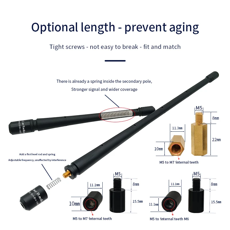 General Motors Roof Radio Short Antenna Pole High Gain Signal Reception Stable Sheath Made of High Quality Rubber