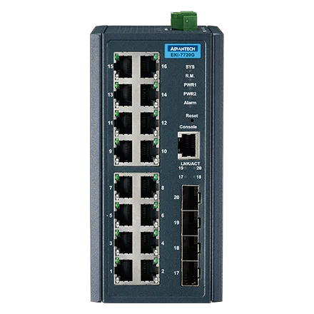 Advantech EKI-7720G-4FI-AE 16GE + 4G SFP управляемый коммутатор Ethernet вместо EKI-9316-C0ID42E