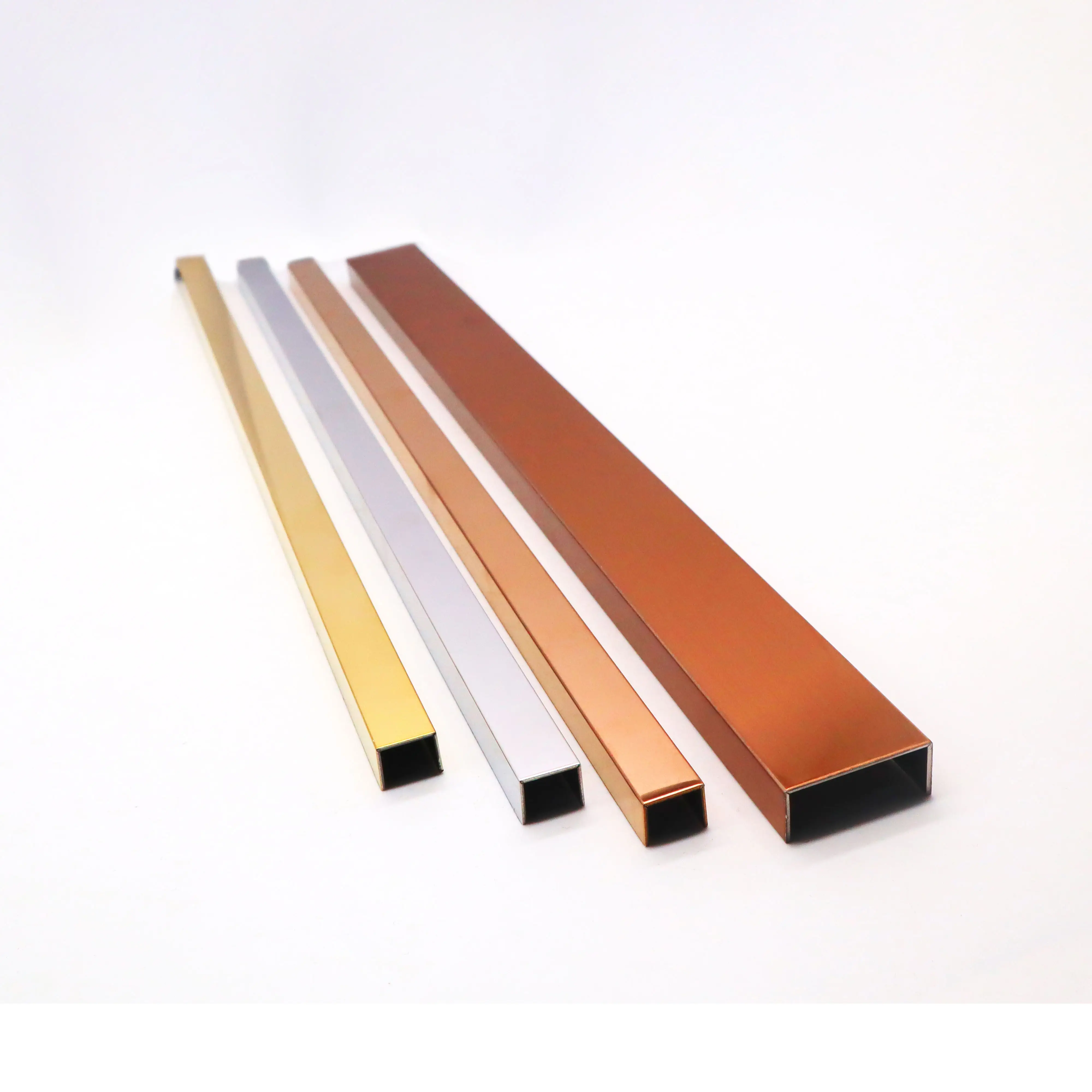 
8k mirror rose gold 304 stainless steel U channel tile trim wall profiles 