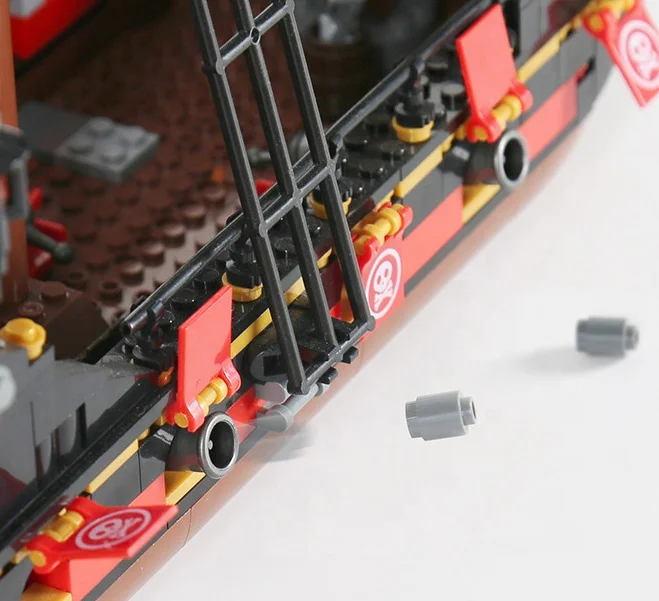 New Arrivals Legos Particle Building Blocks Pirate Ship Boat 3D Model Moc Building Brick Set Toys