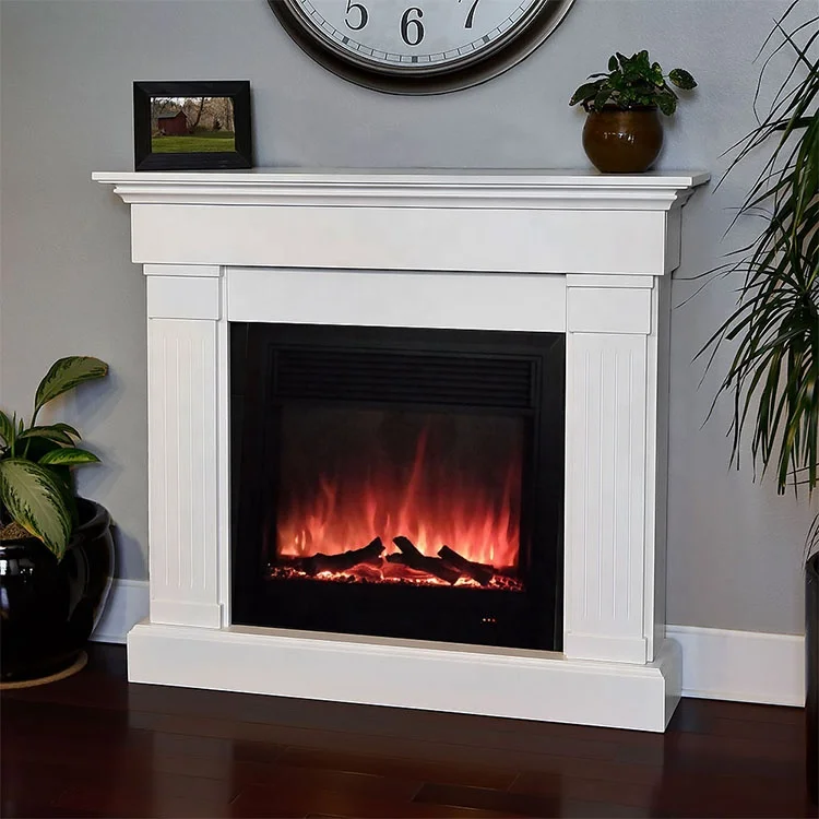 Manufacturer Decorative Wood Fireplaces Simulation Flame Free Standing Electric Fireplace With  Mantel