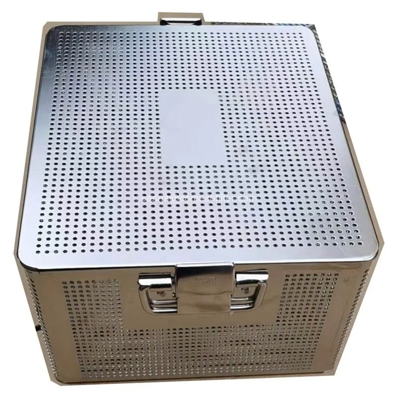 Customized surgical Instruments stainless steel sterilization container box autoclave sterilization tray