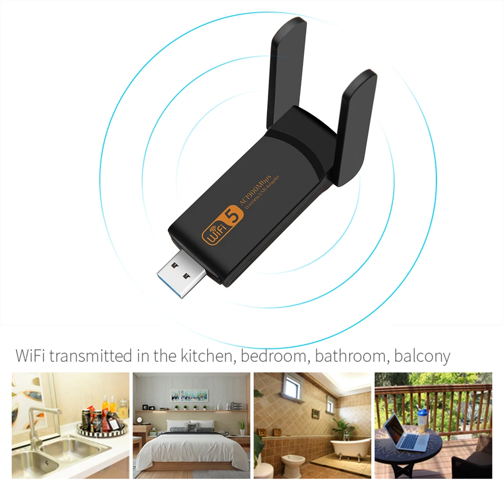  Высококачественный WiFi1900Mbps адаптер 2.4GHz5.0GHz Внешняя беспроводная сетевая карта двухдиапазонный Wifi приемник для настольного