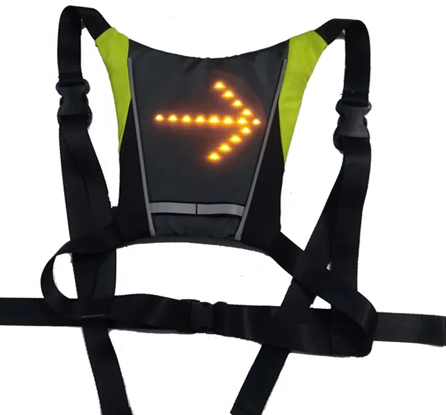 2020 Summer Sports Season Bike E-scooter Product Type LED Safety Reflector Vest with Directional Indicator