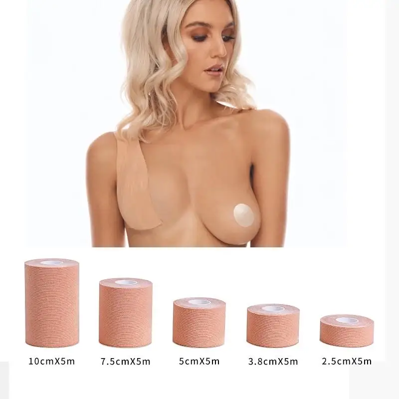 5cm Waterproof Wholesale Women Push Up Boob Tape DIY breast lifting Body Tape Invisible Bra Adhesive Medical bandage