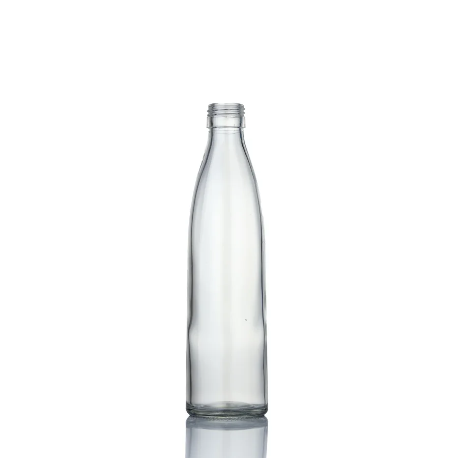 Empty 330ml 33cl 750ml 75cl silk screen printed extra flint mineral still sparkling spring water glass bottle with 28mm ropp cap