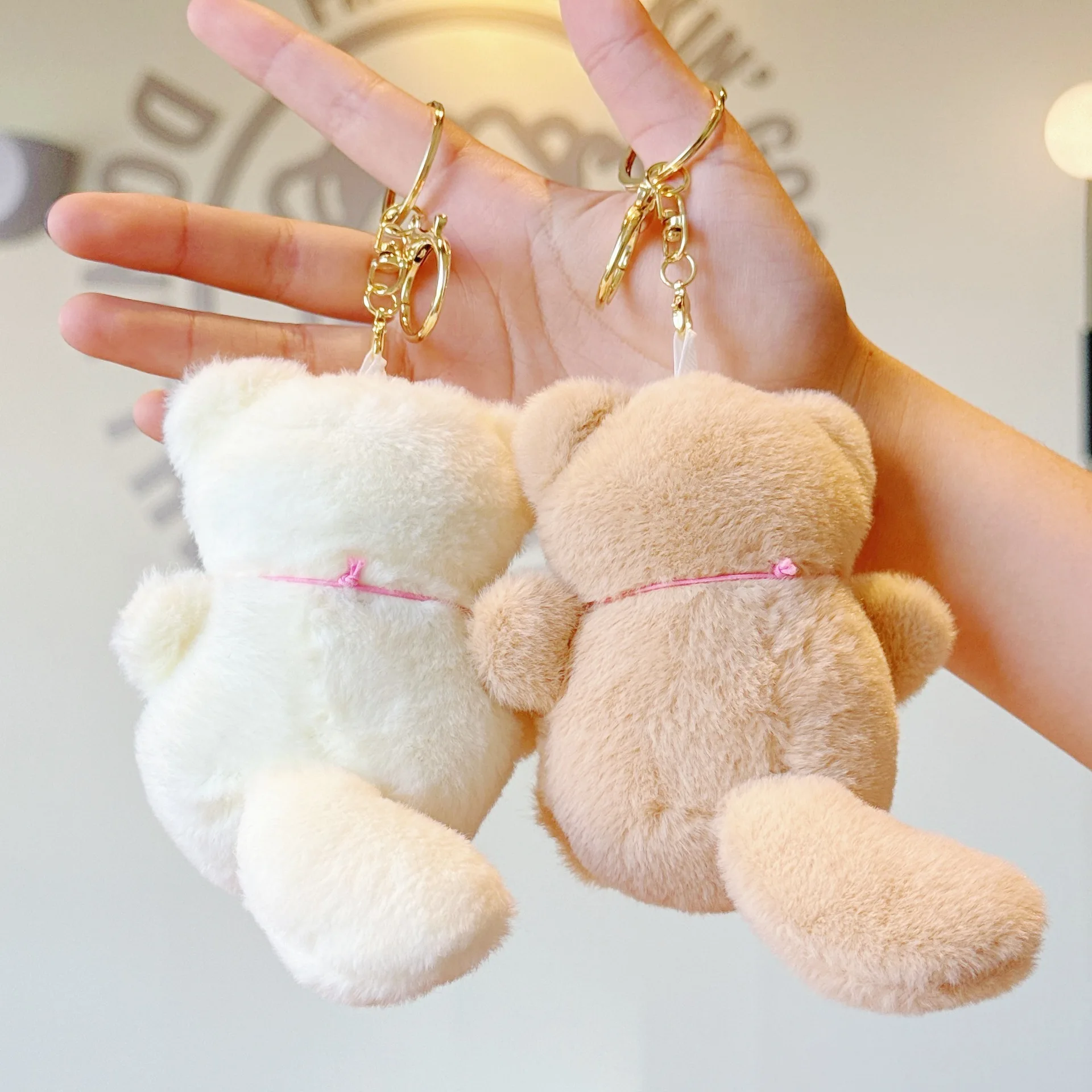12cm mini plush keychain toy stuffed animal little rich cat soft Plush Keychain fortune custom key chain