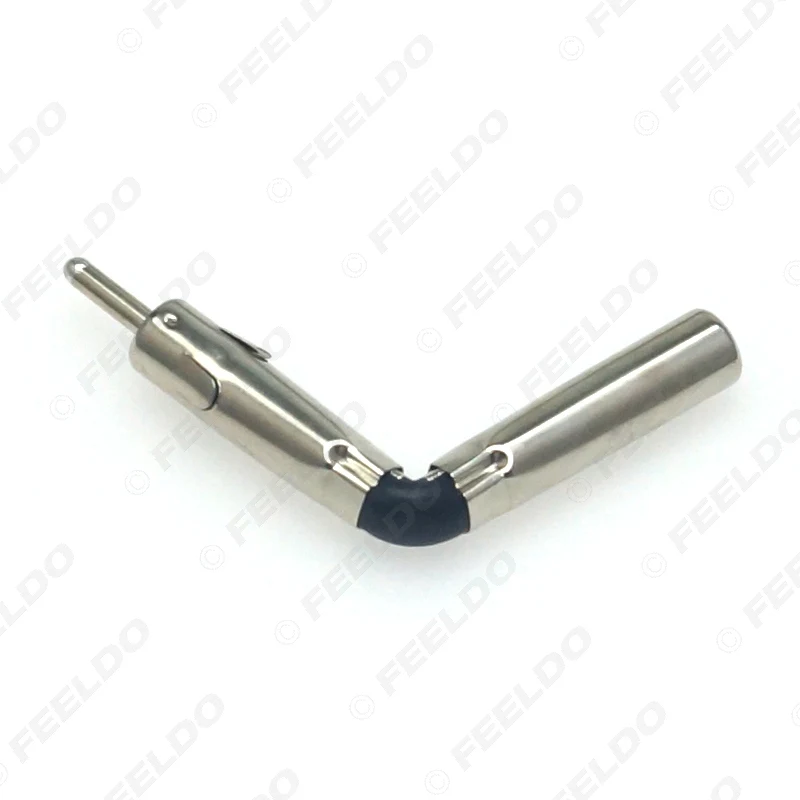 Car Auto Radio AM/FM Stereo Iso Male Plug To Din Aerial Antenna Mast Adapter Square Bend Radio Connector