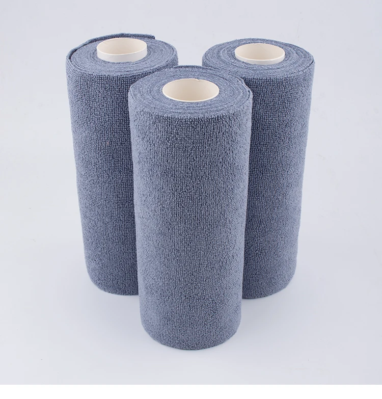 Perforated tear-away a roll reusable microfiber towel textile wholesale fabric in on for car cleaning