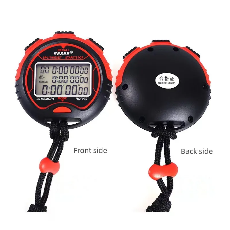 2-Row 30-Channel Electronic Stopwatch Timer Track And Field Training Running Watch