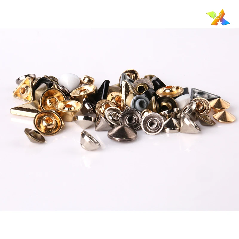 wholesale in stock garment metal brass silver custom spike rivet for shoe repair